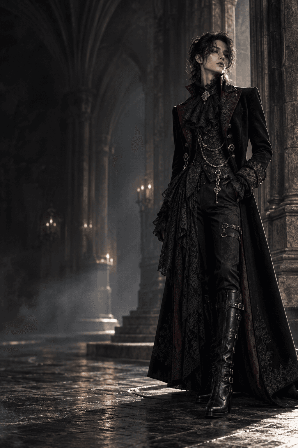 Editorial de moda gótica Notte